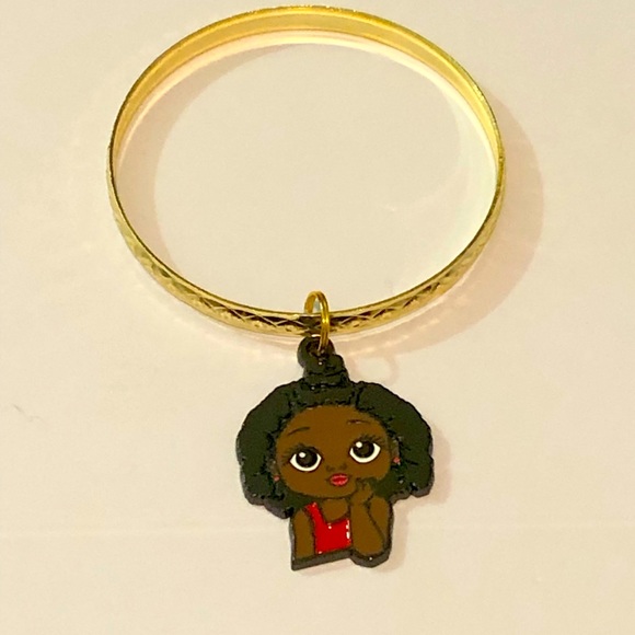 Kids Melanin Charm Bangles - Picture 4 of 8
